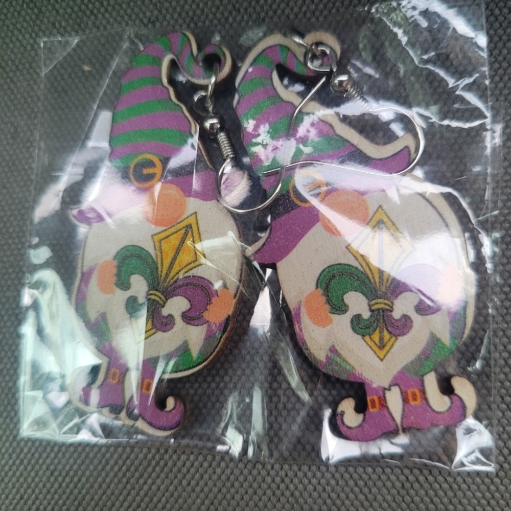 Mardi gras earrings